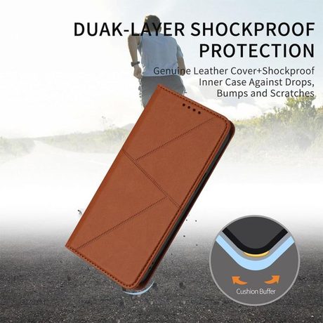 Чехол-книжка Strong Magnetic Frosted на Motorola Edge 70 Pro 5G — кофейный