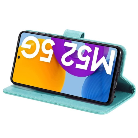 Чехол-книжка Totem Flower для Samsung Galaxy M52 5G - зеленый