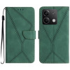 Чохол-книжка Stitching Embossed Leather для Xiaomi Redmi Note 13 4G Global - зелений
