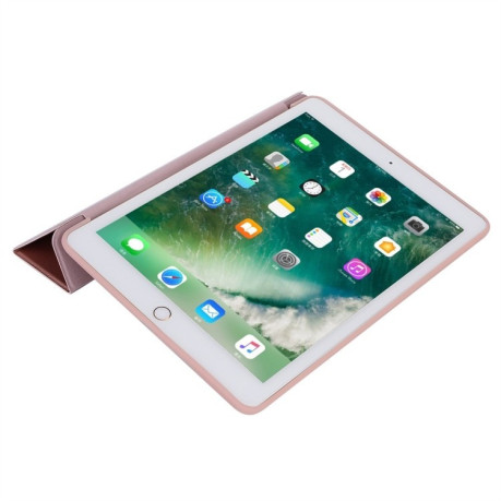 Чехол-книжка HMC Three-folding Holder на iPad 9/8/7 10.2 (2019/2020/2021) - розовое золото