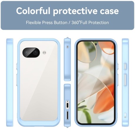 Противоударный чохол Colorful Acrylic Series для Google Pixel 9a - синий