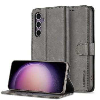 Чехол книжка LCIMEEKE Calf Texture на Samsung Galaxy A16 5G - серый