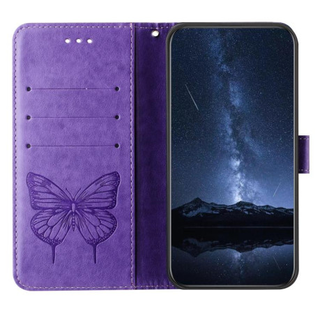 Чехол-книжка Embossed Butterfly для OPPO Reno13 F/Reno13 FS- фиолетовый