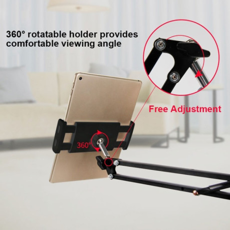Универсальный держатель Universal 360 Degree Rotating Flexible Long Arm Lazy Phone Tablet Pad Holder - черный