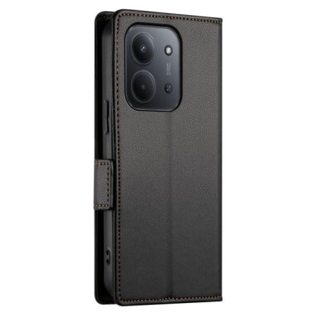 Чохол-книжка Side Buckle Magnetic Frosted Leather на Xiaomi Redmi 15C 5G / 4G EU 173mm / Poco C85 5G - чорний