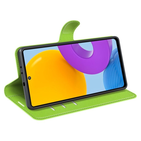 Чехол-книжка Litchi Texture на Samsung Galaxy M52 5G - зеленый