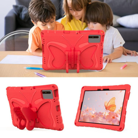 Противоударный чехол Butterfly Bracket EVA для Xiaomi Redmi Pad 2 /SE 11 2025 - красный