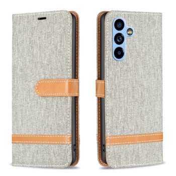 Чехол-книжка Color Matching Denim Texture на Samsung Galaxy A54 5G - серый
