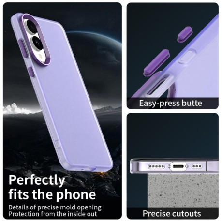 Противоударный чехол Candy Series для Samsung Galaxy S25 Edge 5G - фиолетовый