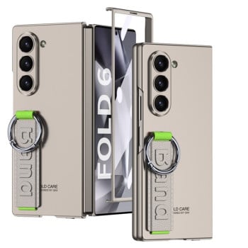 Противоударный чехол Wrist Strap Holder на Samsung Galaxy  Fold 6 - Titanium Gray