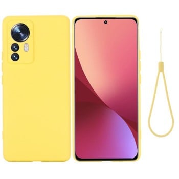 Силіконовий чохол Solid Color Liquid Silicone на Xiaomi 12 Pro - жовтий