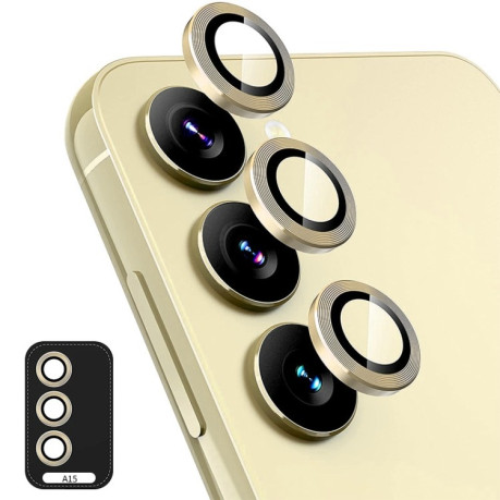 Защитное стекло на камеру ENKAY Aluminium для Samsung Galaxy A15 4G / 5G - золотое