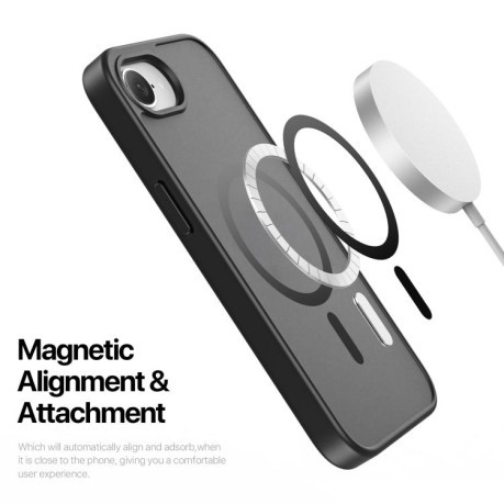 Чохол-книжка DUX DUCIS Yind Series MagSafe TPU Hybrid PC для iPhone 16e - чорний