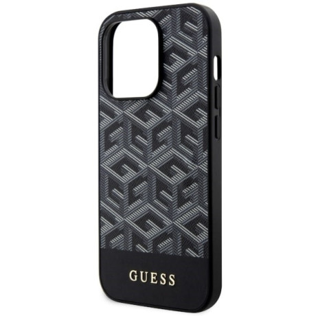 Оригинальный чехол Guess GCube Stripes MagSafe для iPhone 14 Pro Max - black