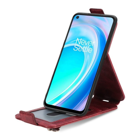 Флип-чехол Zipper Wallet Vertical для Realme 9 Pro/OnePlus Nord CE 2 Lite 5G - красный