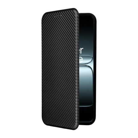 Чехол-книжка Carbon Fiber Texture на OnePlus 13T - черный