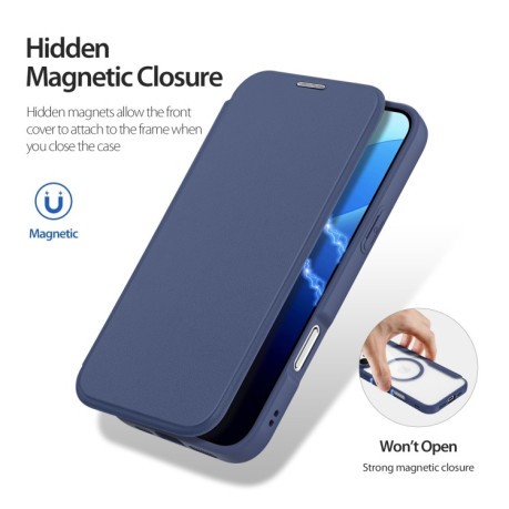 Чехол-книжка DUX DUCIS Skin X Pro Series Magsafe на  iPhone 16 Pro - синий