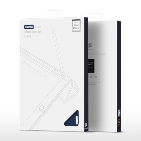 Противоударный чехол-книжка DUX DUCIS DOMO Series на iPad Mini 6 - синий
