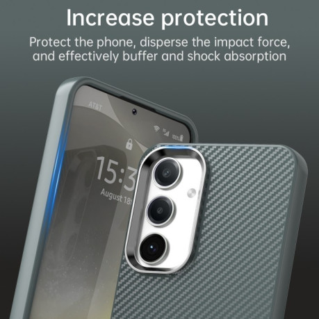 Ударозащитный чехол Carbon Fiber Series IMD на Samsung Galaxy S25 5G - серый