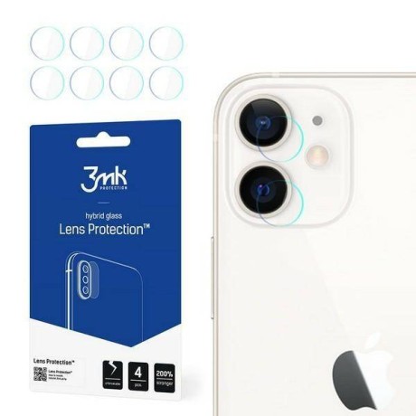 Защитное гибридное гибкое стекло на камеру 3MK Lens Protect для iPhone 12