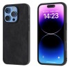 Противоударный чехол Black Frame PU Leather Full Coverage для iPhone 16 Pro Max - черный