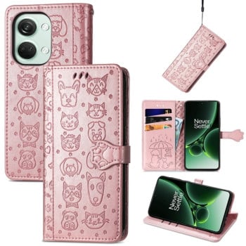 Чохол-книжка Cat and Dog для OnePlus Nord 3 - рожеве золото