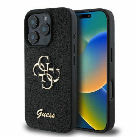 Оригінальний чохол Guess Big Metal для iPhone 16 Pro Max - black