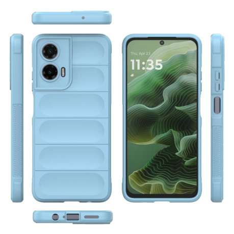 Силиконовый чехол Magic Flannel для Motorola Moto G35 5G Global - голубой