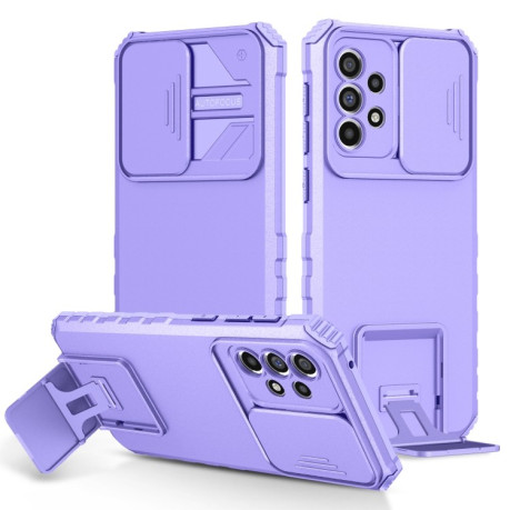 Противоударный чехол Stereoscopic Holder для Samsung Galaxy A33 5G - фиолетовый