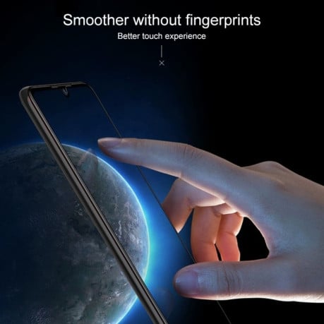 Защитное Стекло 9D Full Glue на весь экран на Samsung Galaxy A41 - черное
