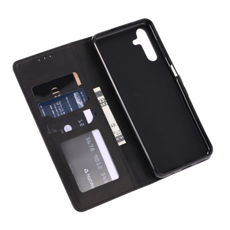 Чехол-книжка Happy Cat Pattern для Samsung Galaxy A56 5G - черный