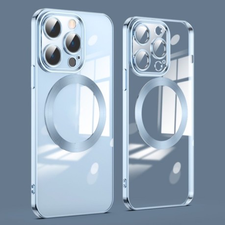 Противоударный чехол Lens MagSafe для  iPhone 14 Pro - голубой