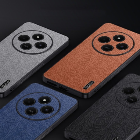 Чохол Tree Bark Leather Shockproof для Xiaomi Redmi 14C 4G/Poco C75/Redmi A4 5G - синій