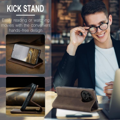 Чехол-книжка CaseMe-013 Multifunctional на OnePlus 13 - кофейный