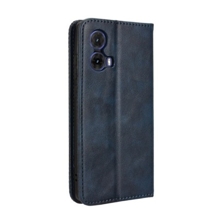 Чехол-книжка Magnetic Buckle Retro Crazy Horse Texture на Motorola Moto G85 5G / S50 Neo 5G - синий