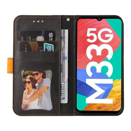 Чехол-книжка Business Stitching-Color для Samsung Galaxy M33 5G - оранжевый