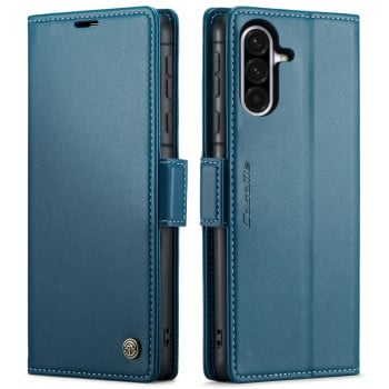 Чехол-книжка CaseMe 023 Butterfly Buckle Litchi Texture RFID Anti-theft Leather для Samsung Galaxy A56 - синий