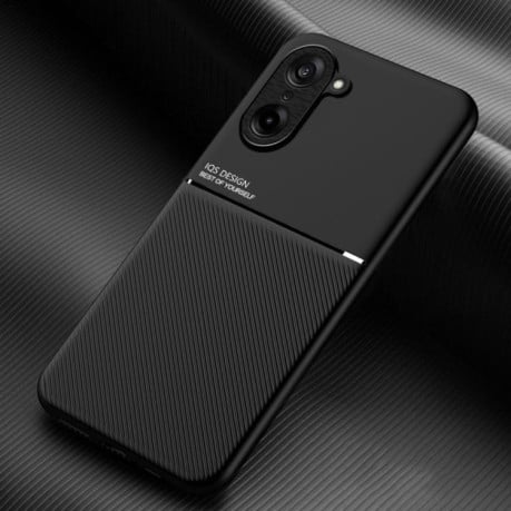 Противоударный чехол Tilt Strip Grain на OnePlus Ace 5 Racing / Nord CE 5 - черный