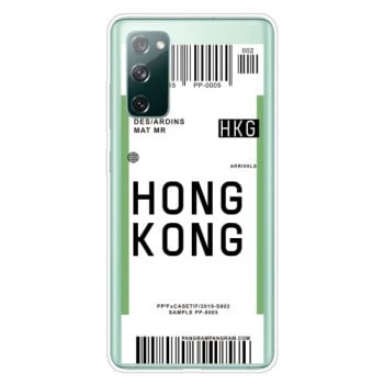 Противоударный чехол Boarding Pass Series на Samsung Galaxy S20 FE - Hong Kong