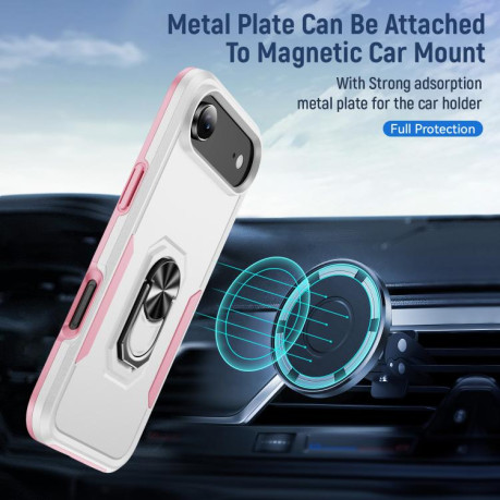 Противоударный чехол Heavy Duty Armor для iPhone Air - White+Pink