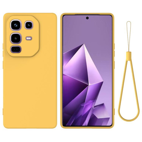 Силиконовый чехол Solid Color Liquid Silicone на Infinix Note 50 4G / 50 Pro 4G - желтый
