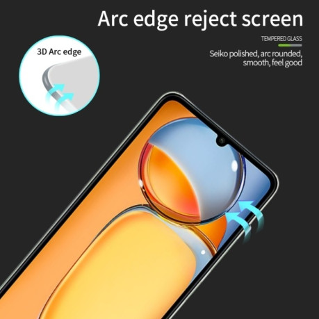 Защитное стекло PINWUYO 9H 3D Full Screen на Xiaomi Redmi 13C/Poco C65 - черное