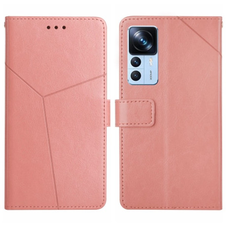 Чехол-книжка Y Stitching для Xiaomi Redmi K50 Ultra/12T/12T Pro - розовый