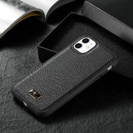 Противоударный чехол Fierre Shann Leather для iPhone 11 - Cowhide Black