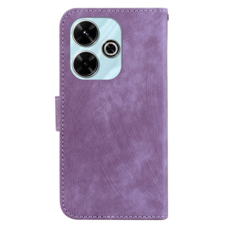 Чехол-книжка Little Tiger Embossed Leather на Xiaomi Poco M6 4G - фиолетовый