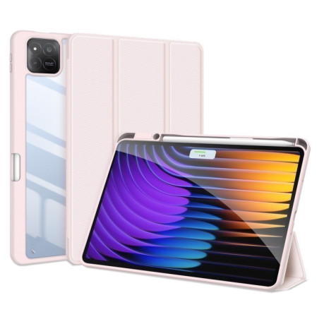 Противоударный чехол-книжка DUX DUCIS TOBY Series Antiskid Leather для Xiaomi Pad 7 / 7 Pro - розовый