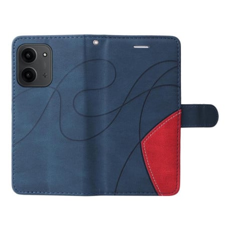 Чохол-книжка CaseNeo Splicing Dual Magnetic Buckle Leather на Xiaomi Redmi 15C 4G EU / 15C 5G 173.1mm - синій