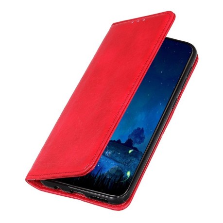 Чехол-книжка Magnetic Retro Crazy Horse Texture на Samsung Galaxy A03/A04E - красный