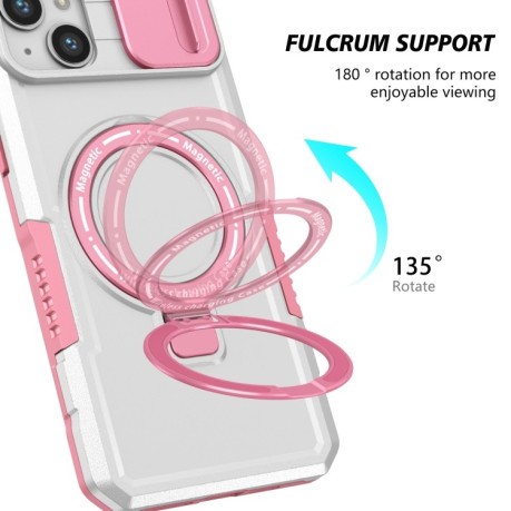 Протиударний чохол Sliding Camshield Magsafe Holder для iPhone 15 - рожевий