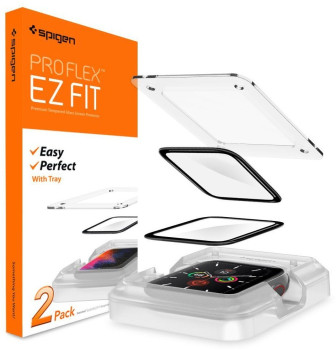 Комплект защитных стекол Spigen Proflex ”EZ Fit” для Apple Watch 4/5 (44mm)
